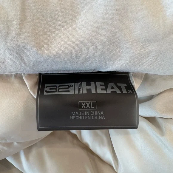 32 Degrees Ladies' Power Tech Hooded Jacket Cream Size XXL Puffer - Picture 10 of 10